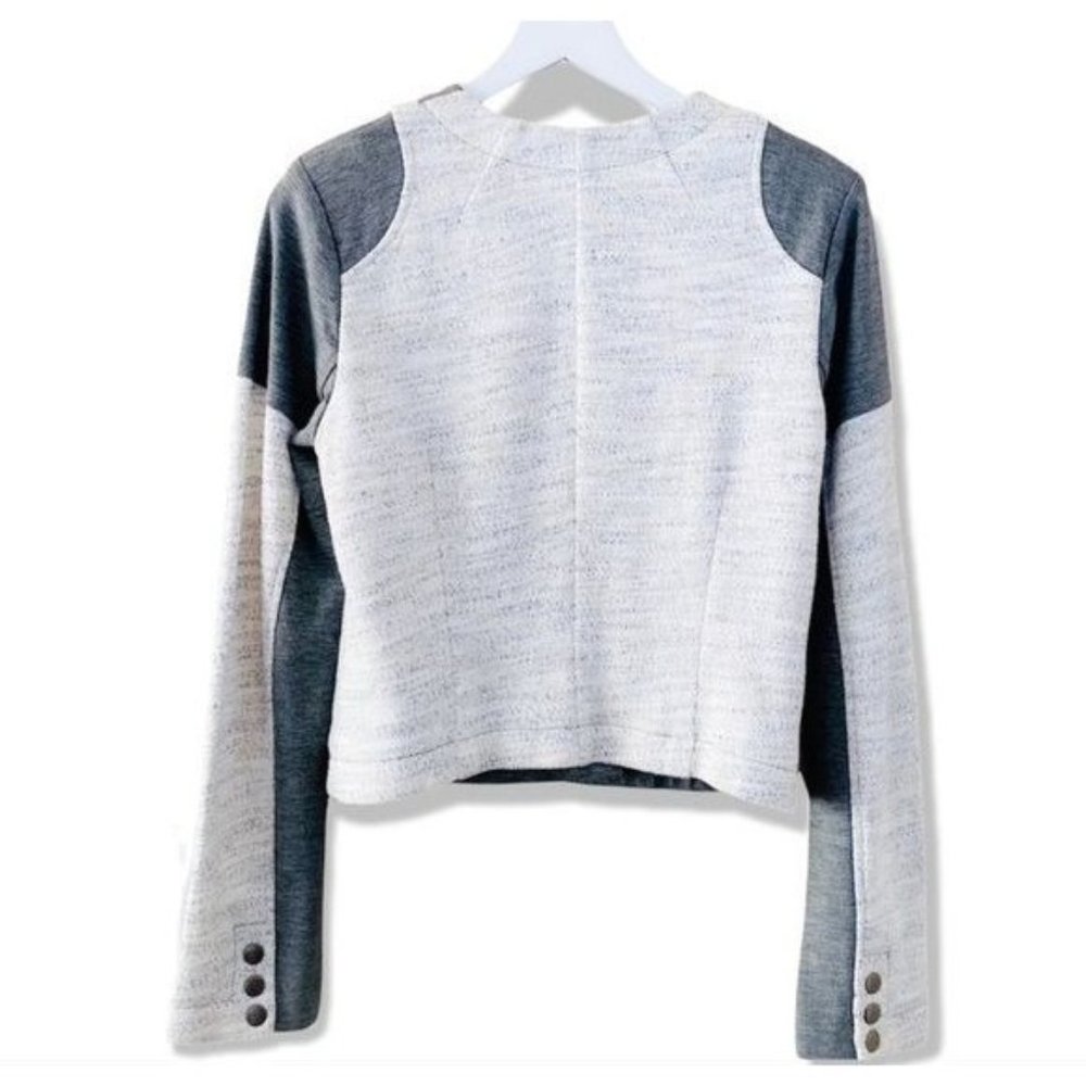 NWT CAbi Shrunken Moto Blazer Jacket M in Gunmetal Gray #211 MSRP$158 - Picture 5 of 16
